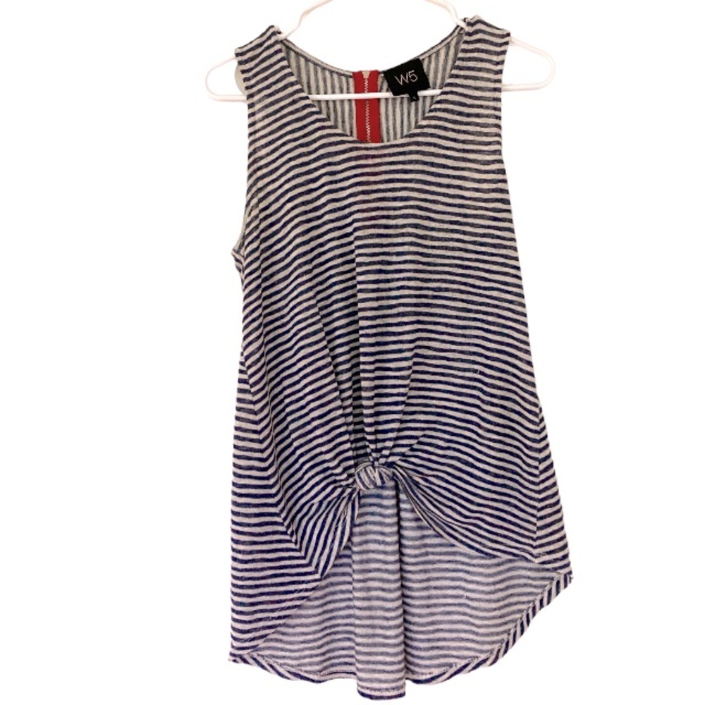 Anthropology W5 Blue White, Red Zipper Top Sz:S